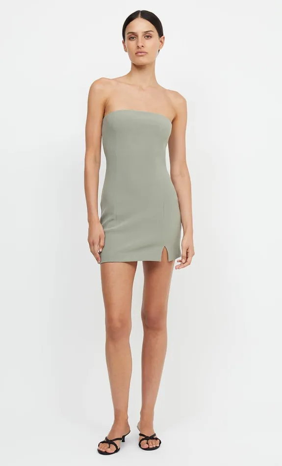 Bec Bridge KARINA STRAPLESS SPLIT MINI DRESS 8211 SAGE Women Mini Dresses