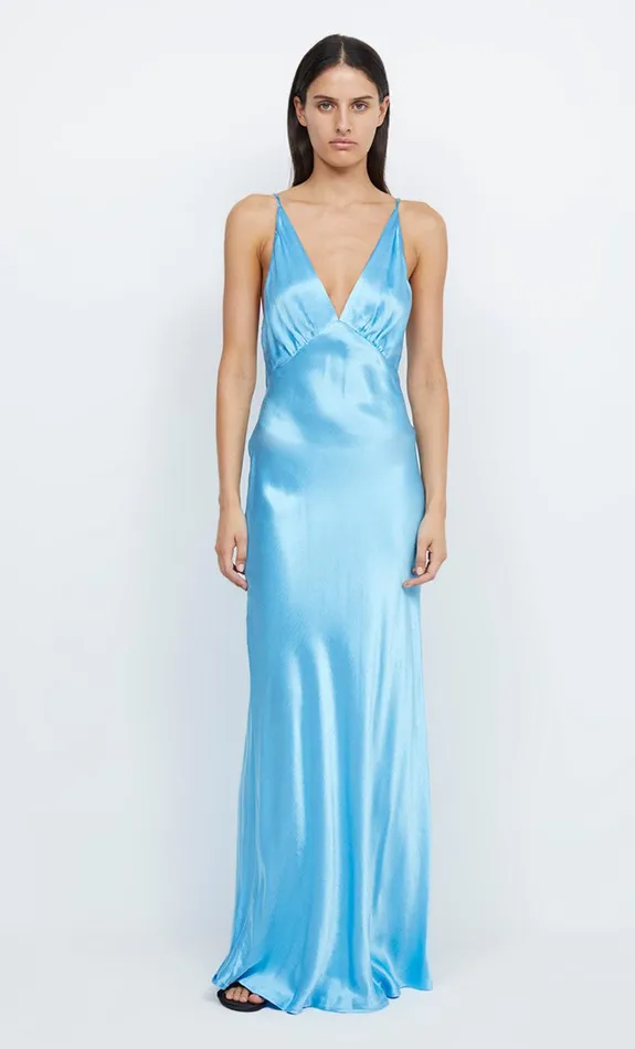 Bec Bridge LORELAI V MAXI DRESS 8211 TOPAZ BLUE Women Maxi Dresses