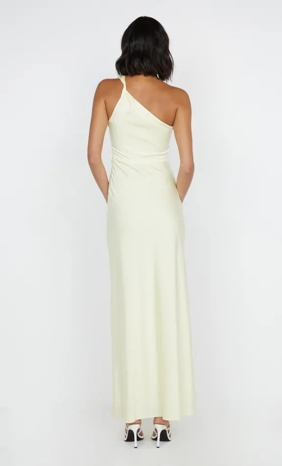 Bec Bridge LUNETTA ASYM DRESS 8211 ICE YELLOW Women Bridesmaid Dresses