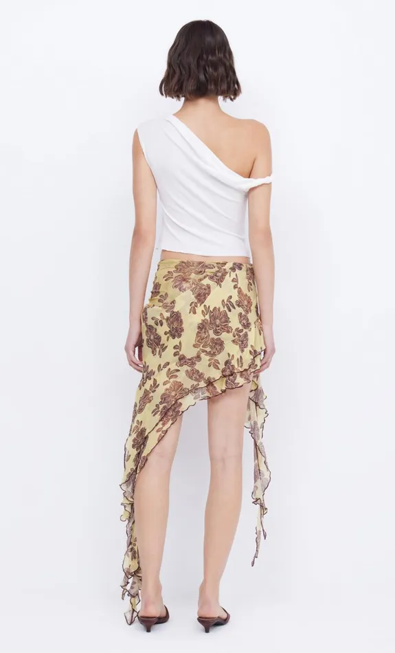 Bec Bridge MALIBU BAY FRILL SKIRT 8211 CITRUS PLUM FLORAL Women Skirts