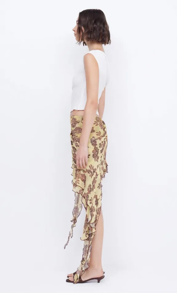 Bec Bridge MALIBU BAY FRILL SKIRT 8211 CITRUS PLUM FLORAL Women Skirts