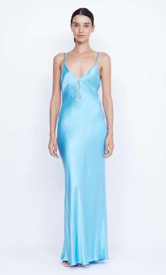 Bec Bridge MARGAUX KEYHOLE DRESS 8211 TOPAZ BLUE Women Maxi Dresses