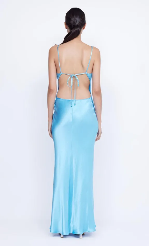 Bec Bridge MARGAUX KEYHOLE DRESS 8211 TOPAZ BLUE Women Maxi Dresses
