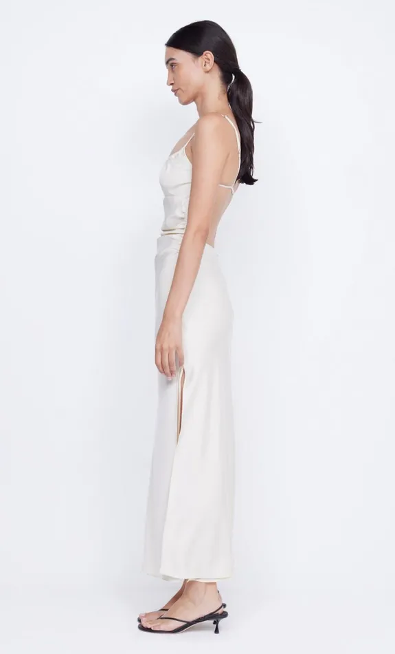 Bec Bridge MARI LOU GATHERED MAXI DRESS 8211 CREAM Women Maxi Dresses