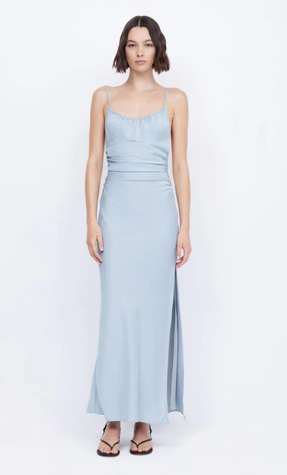 Bec Bridge MARI LOU GATHERED MAXI DRESS 8211 DOVE BLUE Women Bridesmaid Dresses Bec Bridge MARI LOU GATHERED MAXI DRESS 8211 DOVE BLUE Women Bridesmaid Dresses