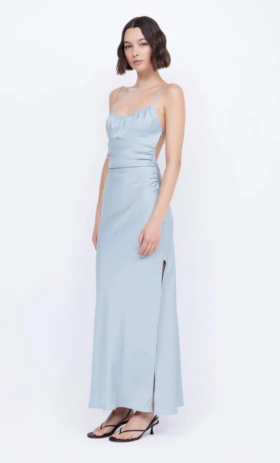 Bec Bridge MARI LOU GATHERED MAXI DRESS 8211 DOVE BLUE Women Wedding Guest