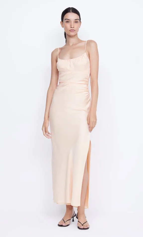 Bec Bridge MARI LOU GATHERED MAXI DRESS 8211 PEACH Women Prom Dresses