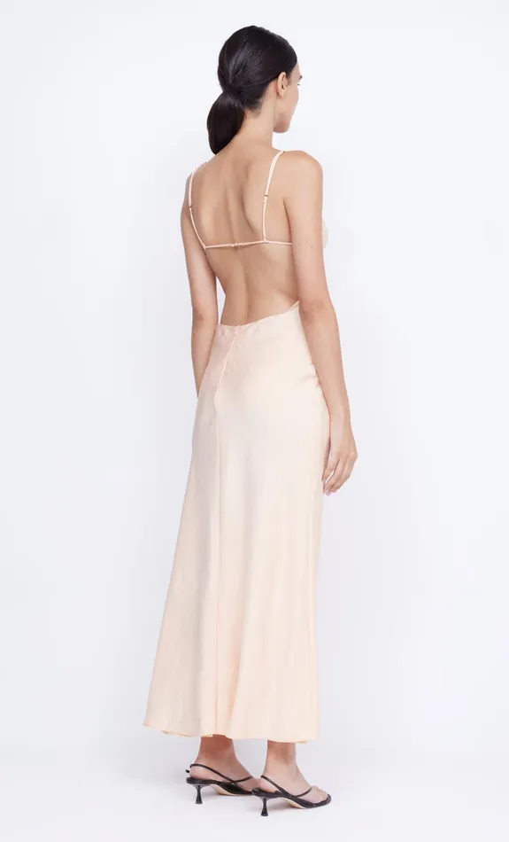 Bec Bridge MARI LOU GATHERED MAXI DRESS 8211 PEACH Women Prom Dresses