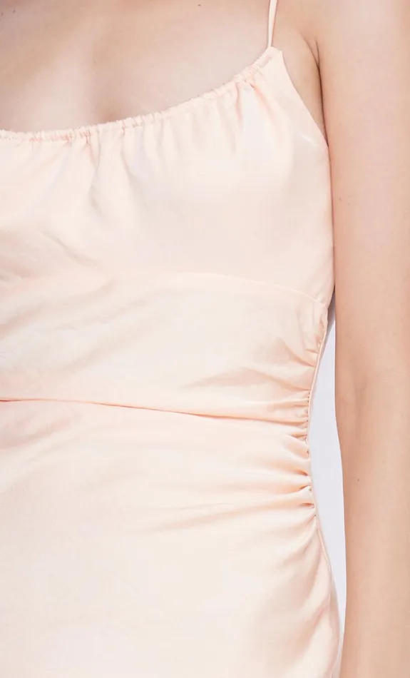Bec Bridge MARI LOU GATHERED MAXI DRESS 8211 PEACH Women Prom Dresses