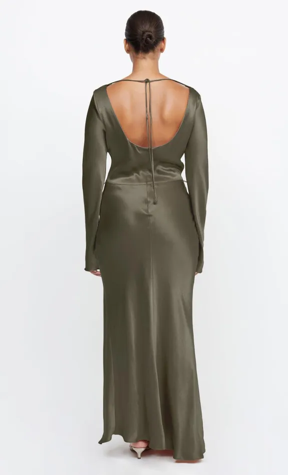Bec Bridge MOON DANCE LONG SLEEVE MAXI DRESS 8211 DARK WILLOW Women Maxi Dresses