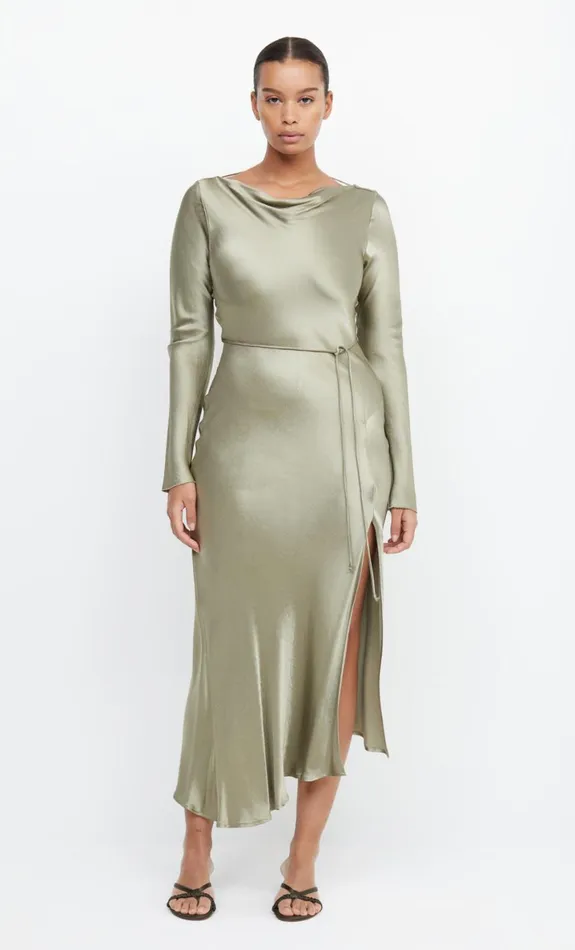 Bec Bridge MOON DANCE LONG SLEEVE MAXI DRESS 8211 SAGE Women Maxi Dresses