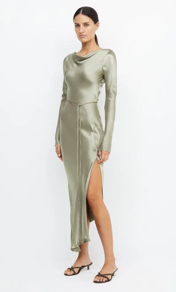 Bec Bridge MOON DANCE LONG SLEEVE MAXI DRESS 8211 SAGE Women Maxi Dresses