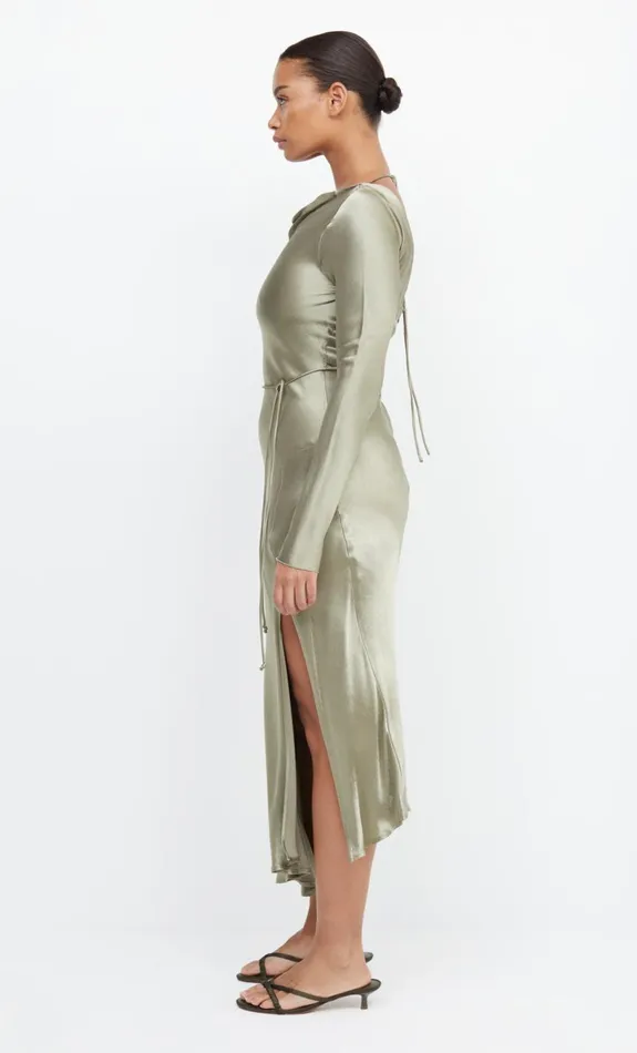 Bec Bridge MOON DANCE LONG SLEEVE MAXI DRESS 8211 SAGE Women Maxi Dresses