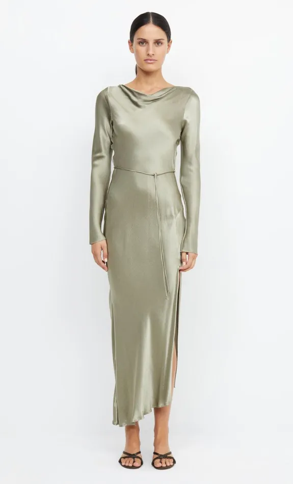 Bec Bridge MOON DANCE LONG SLEEVE MAXI DRESS 8211 SAGE Women Maxi Dresses