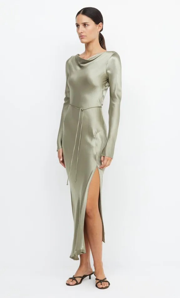 Bec Bridge MOON DANCE LONG SLEEVE MAXI DRESS 8211 SAGE Women Maxi Dresses