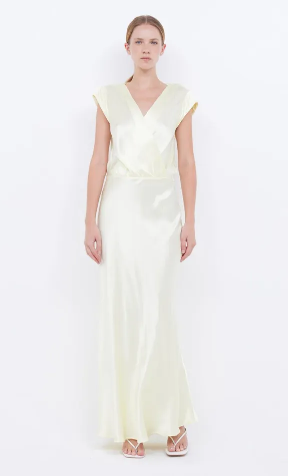 Bec Bridge MOON DANCE MAXI DRESS 8211 ICE YELLOW Women Wedding Guest