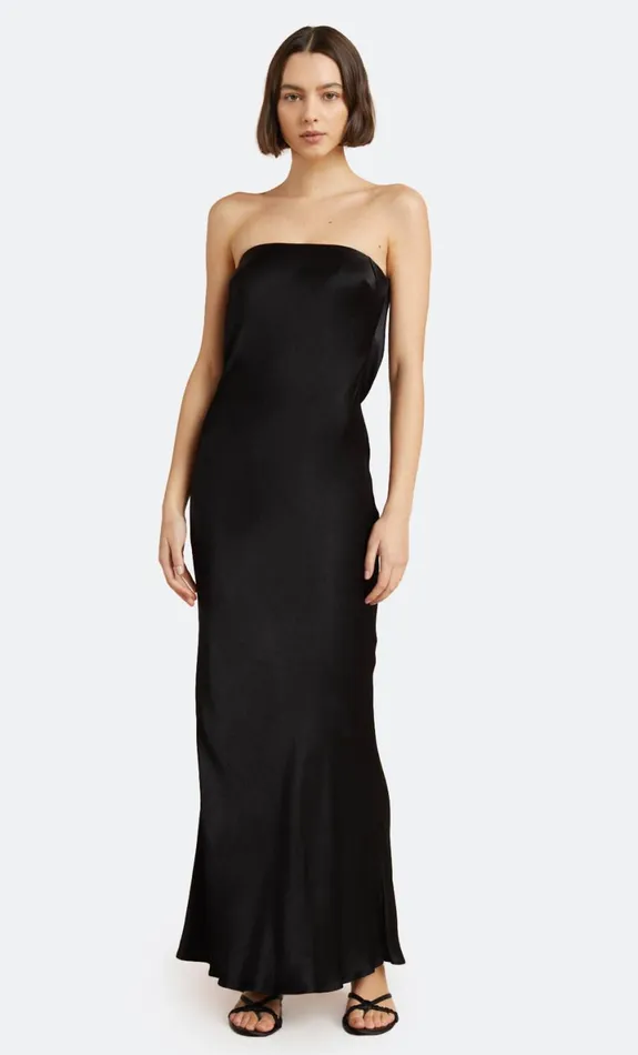 Bec Bridge MOON DANCE STRAPLESS DRESS 8211 BLACK Women Wedding Guest