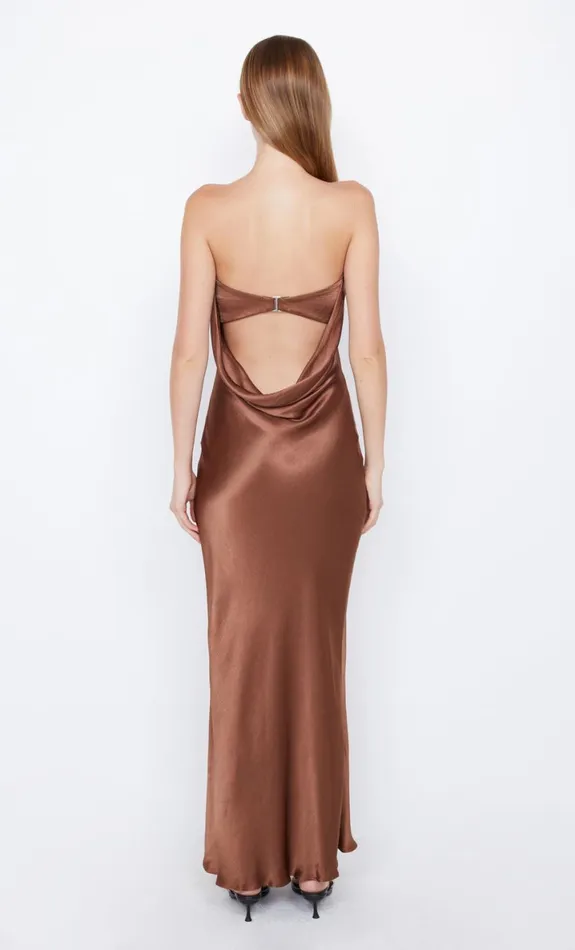 Bec Bridge MOON DANCE STRAPLESS DRESS 8211 CHOCOLATE Women Prom Dresses