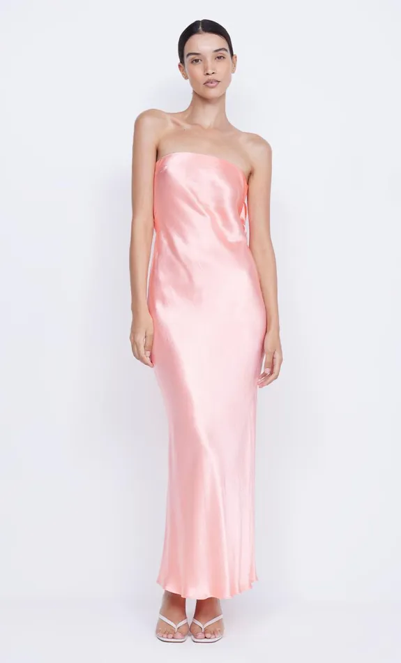 Bec Bridge MOON DANCE STRAPLESS DRESS 8211 CORAL Women Maxi Dresses
