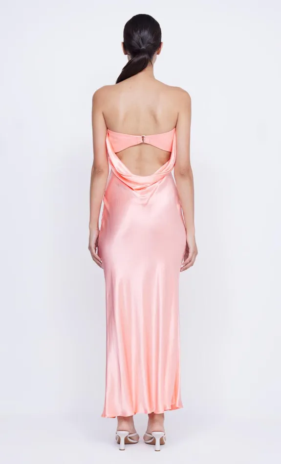 Bec Bridge MOON DANCE STRAPLESS DRESS 8211 CORAL Women Maxi Dresses