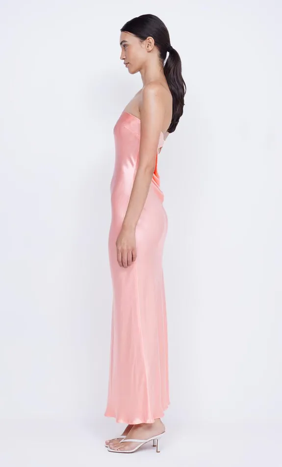 Bec Bridge MOON DANCE STRAPLESS DRESS 8211 CORAL Women Maxi Dresses