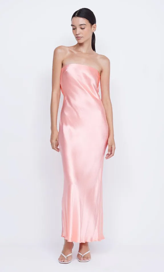 Bec Bridge MOON DANCE STRAPLESS DRESS 8211 CORAL Women Maxi Dresses