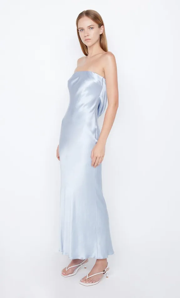 Bec Bridge MOON DANCE STRAPLESS DRESS 8211 DUSTY BLUE Women Wedding Guest