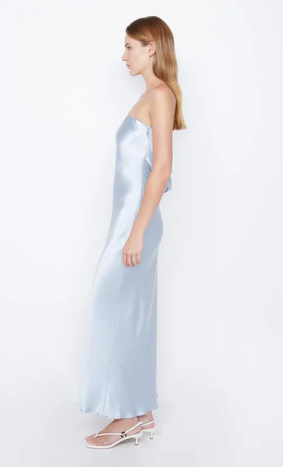 Bec Bridge MOON DANCE STRAPLESS DRESS 8211 DUSTY BLUE Women Wedding Guest