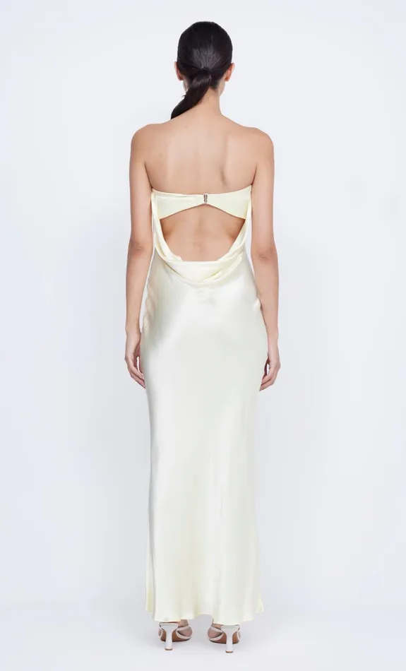 Bec Bridge MOON DANCE STRAPLESS DRESS 8211 ICE YELLOW Women Wedding Guest