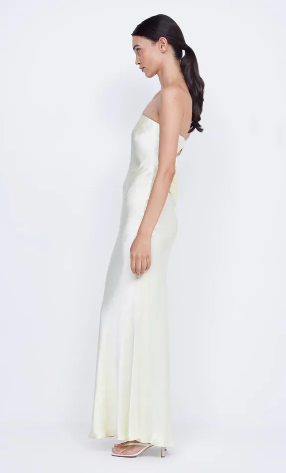 Bec Bridge MOON DANCE STRAPLESS DRESS 8211 ICE YELLOW Women Wedding Guest