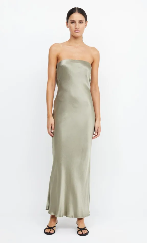 Bec Bridge MOON DANCE STRAPLESS DRESS 8211 SAGE Women Maxi Dresses