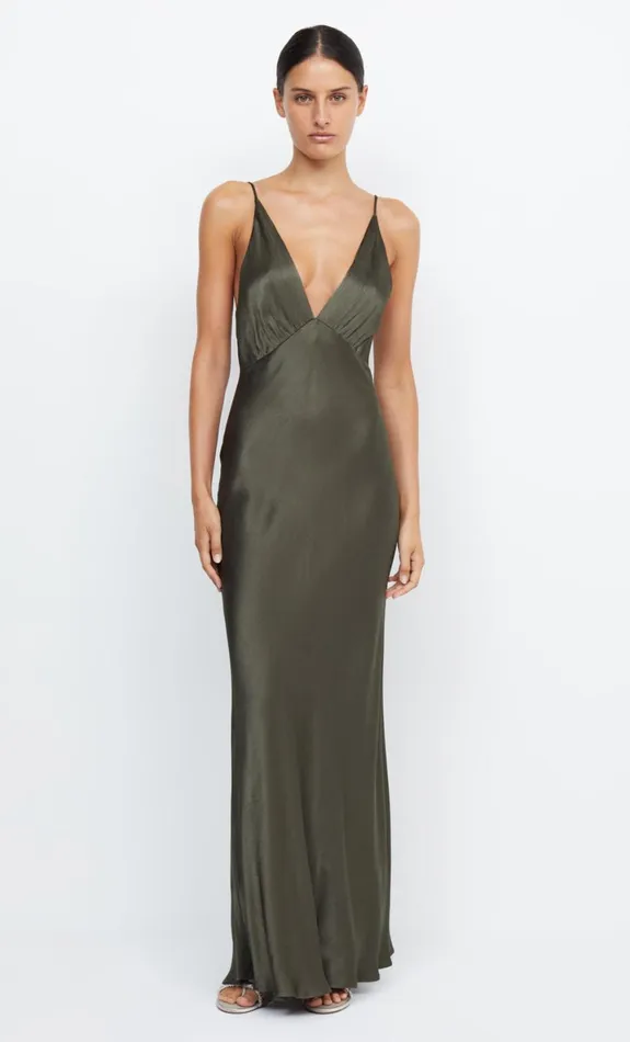 Bec Bridge MOON DANCE V MAXI DRESS 8211 DARK WILLOW Women Maxi Dresses