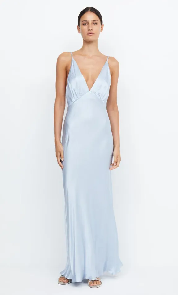 Bec Bridge MOON DANCE V MAXI DRESS 8211 DUSTY BLUE Women Maxi Dresses