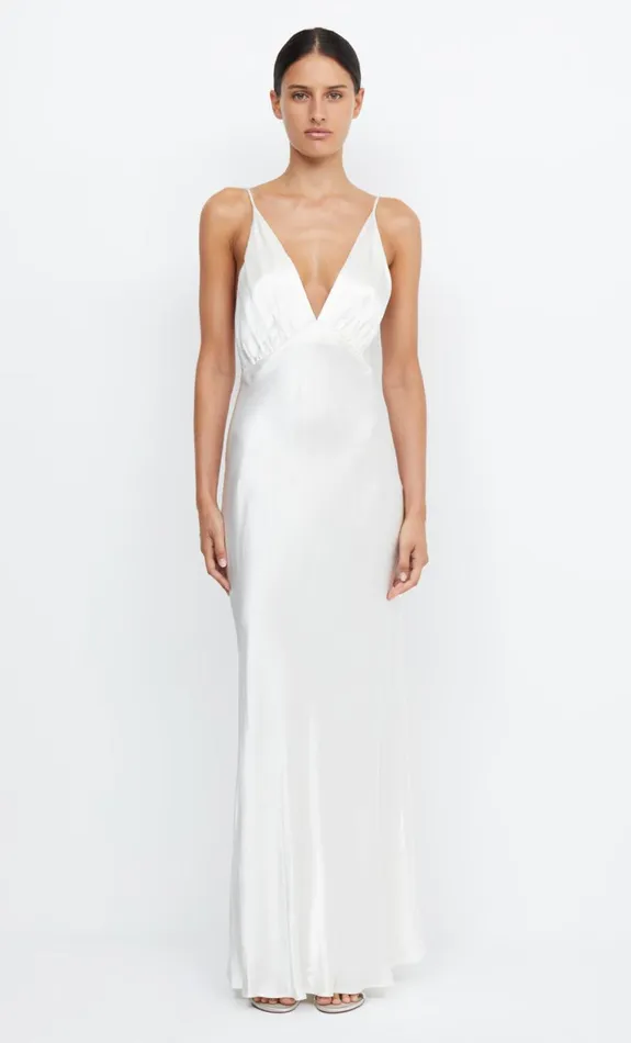 Bec Bridge MOON DANCE V MAXI DRESS 8211 IVORY Women Prom Dresses