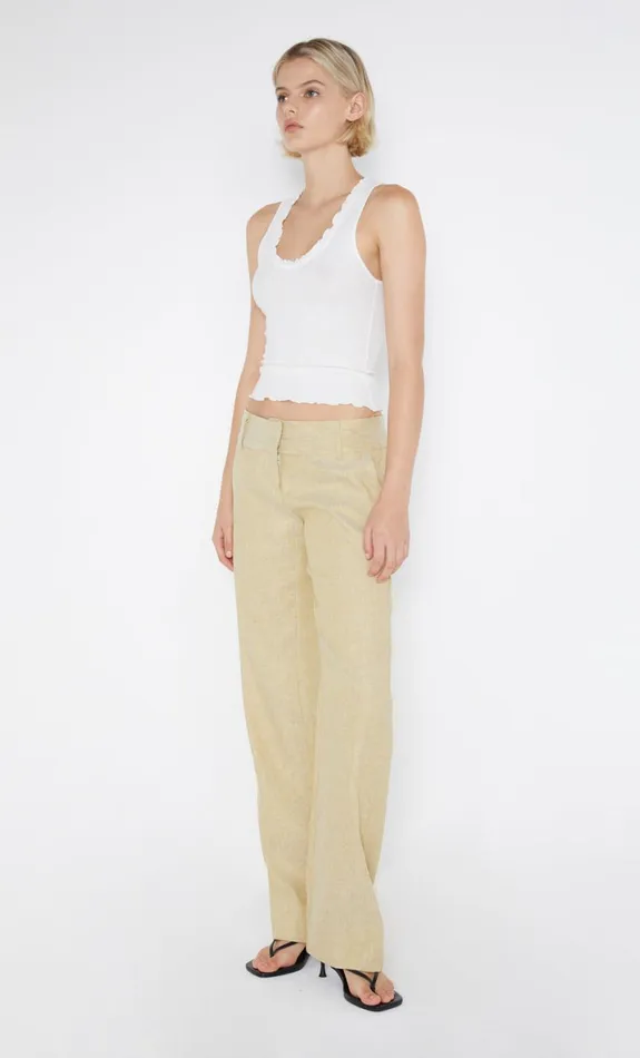 Bec Bridge NEVA STRAIGHT LEG PANT 8211 STRAW Women Shorts Pants
