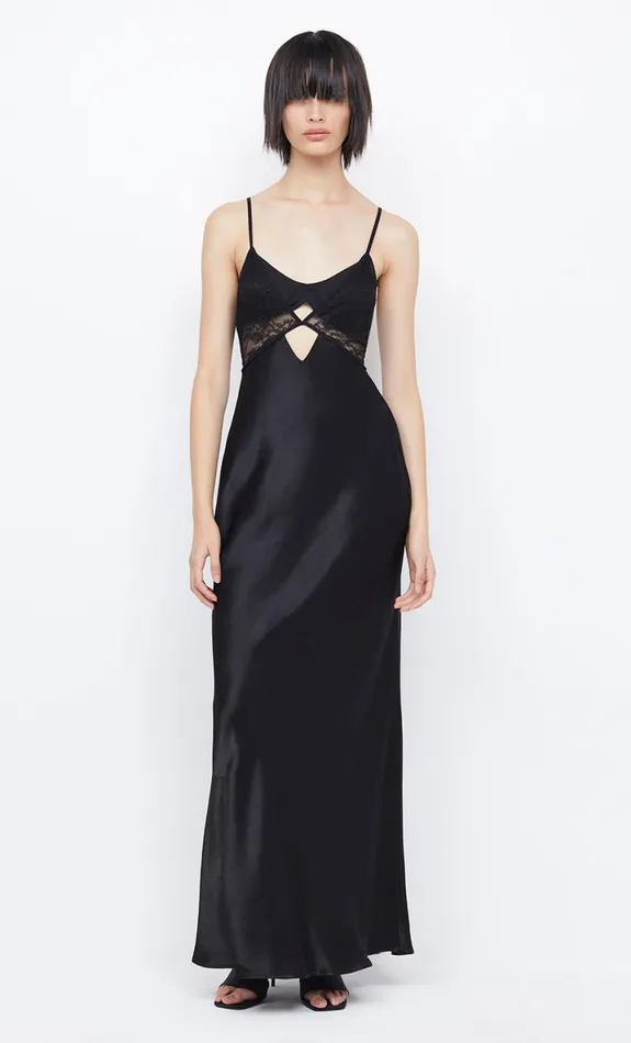 Bec Bridge NORA LAYERED MAXI DRESS 8211 BLACK Women Maxi Dresses