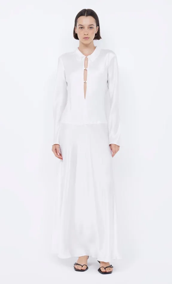 Bec Bridge ORLA LONG SLEEVE MAXI DRESS 8211 IVORY Women Maxi Dresses