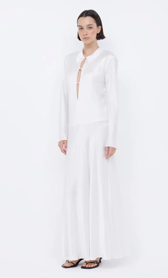 Bec Bridge ORLA LONG SLEEVE MAXI DRESS 8211 IVORY Women Maxi Dresses