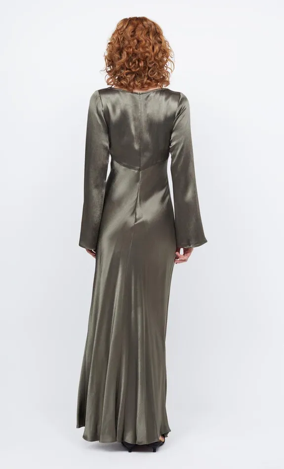 Bec Bridge REN LONG SLEEVE MAXI DRESS 8211 DARK WILLOW Women Maxi Dresses