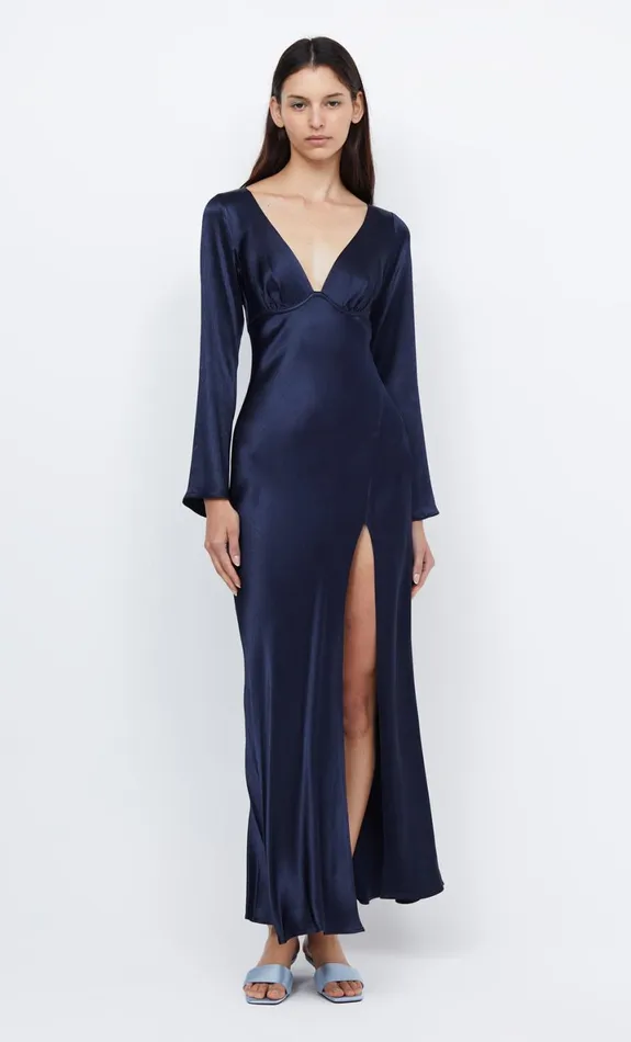 Bec Bridge REN LONG SLEEVE MAXI DRESS 8211 INK Women Maxi Dresses