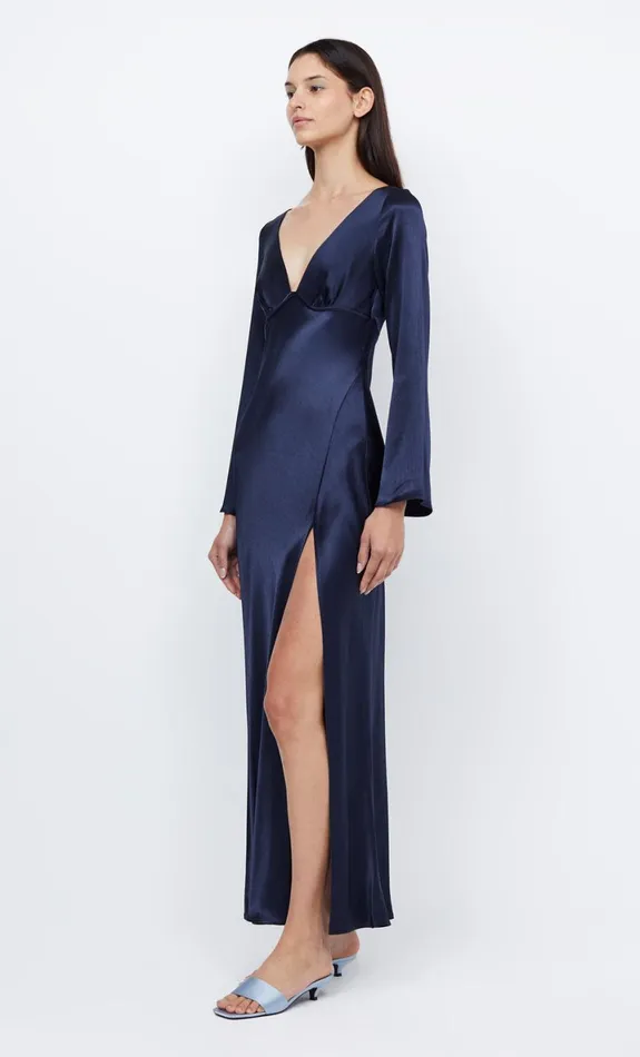 Bec Bridge REN LONG SLEEVE MAXI DRESS 8211 INK Women Maxi Dresses