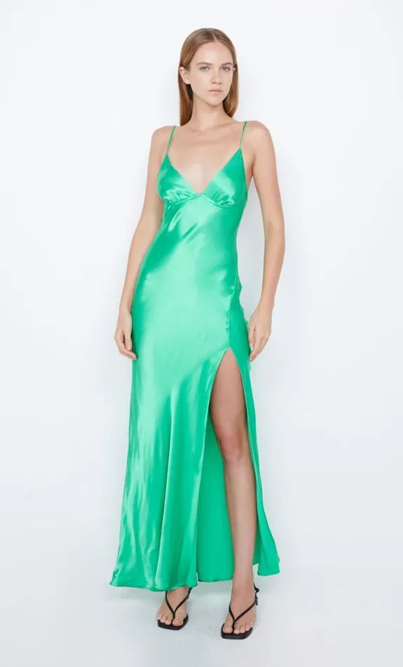 Bec Bridge REN SPLIT MAXI DRESS 8211 EMERALD Women Maxi Dresses