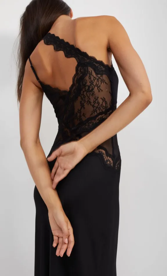 Bec Bridge RIA ASYM MAXI DRESS 8211 BLACK Women Wedding Guest