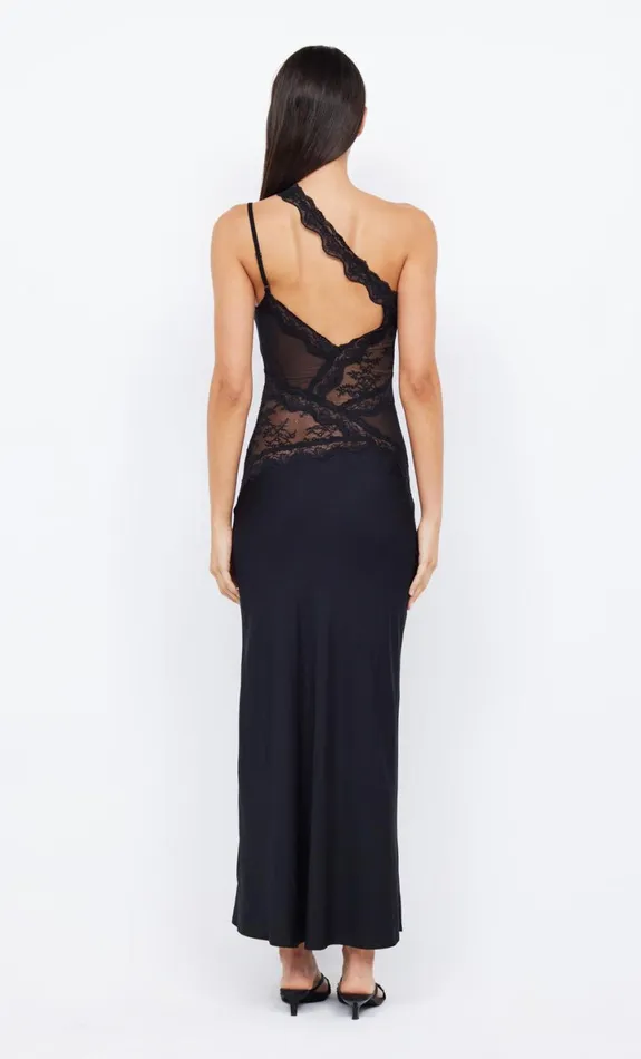 Bec Bridge RIA ASYM MAXI DRESS 8211 BLACK Women Wedding Guest