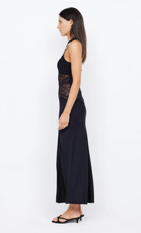 Bec Bridge RIA ASYM MAXI DRESS 8211 BLACK Women Wedding Guest
