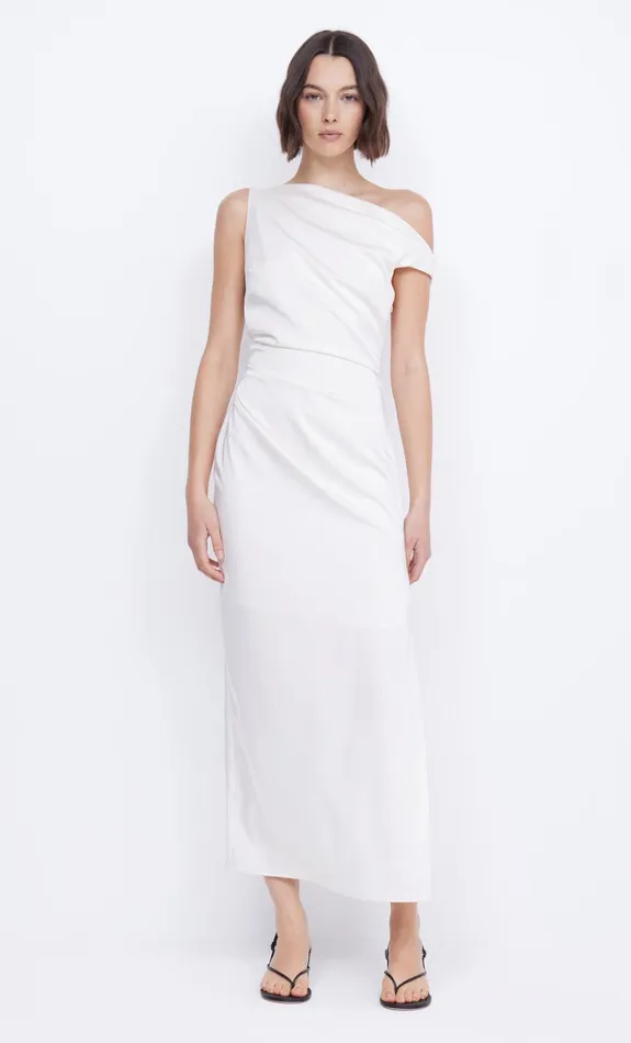 Bec Bridge ROCHELLE ASYM MIDI DRESS 8211 CREAM Women Midi Dresses