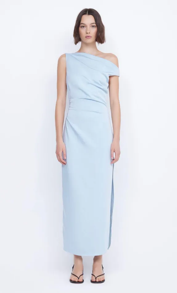 Bec Bridge ROCHELLE ASYM MIDI DRESS 8211 DOLPHIN BLUE Women Midi Dresses