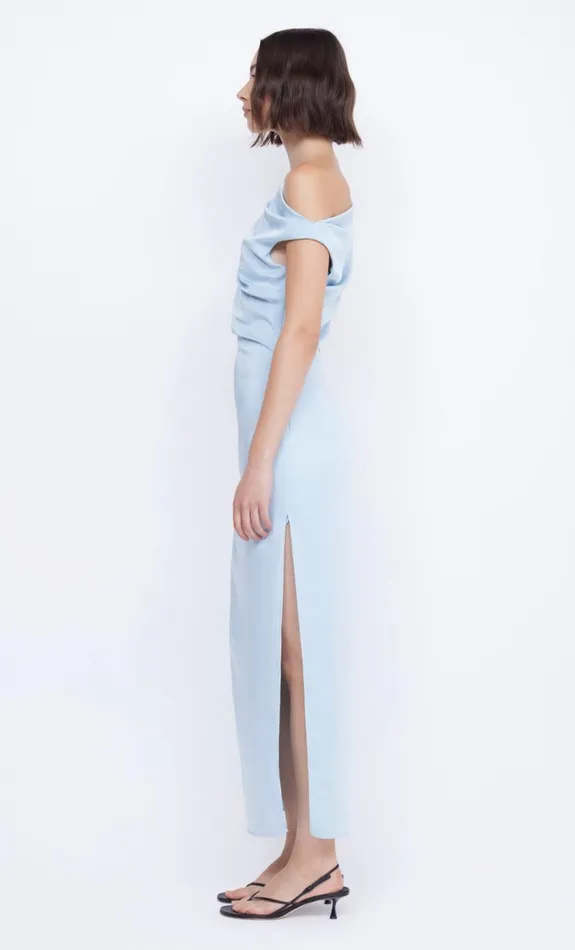 Bec Bridge ROCHELLE ASYM MIDI DRESS 8211 DOLPHIN BLUE Women Midi Dresses