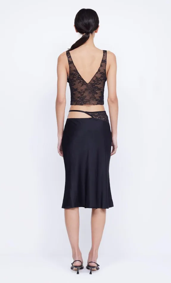 Bec Bridge SANTAL ASYM MIDI SKIRT 8211 BLACK Women Skirts