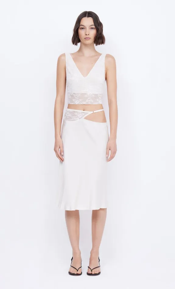 Bec Bridge SANTAL CROPPED TOP 8211 IVORY Women Sleeveless